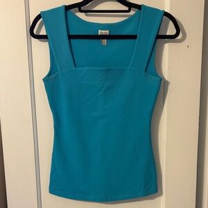 Cache Bright Turquoise Square Neck Tank